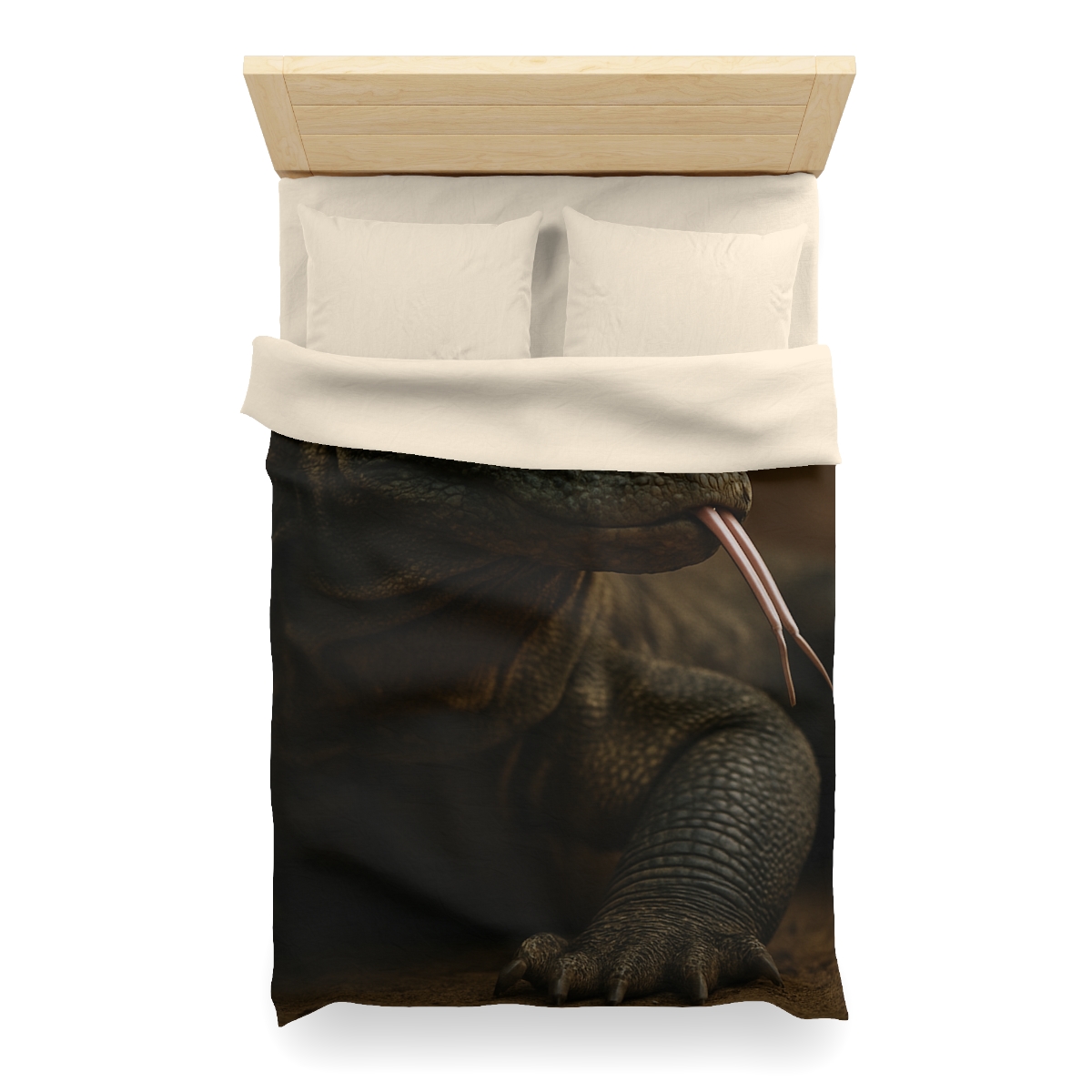 Ancient Sentinel Komodo Dragon designer printed duvets