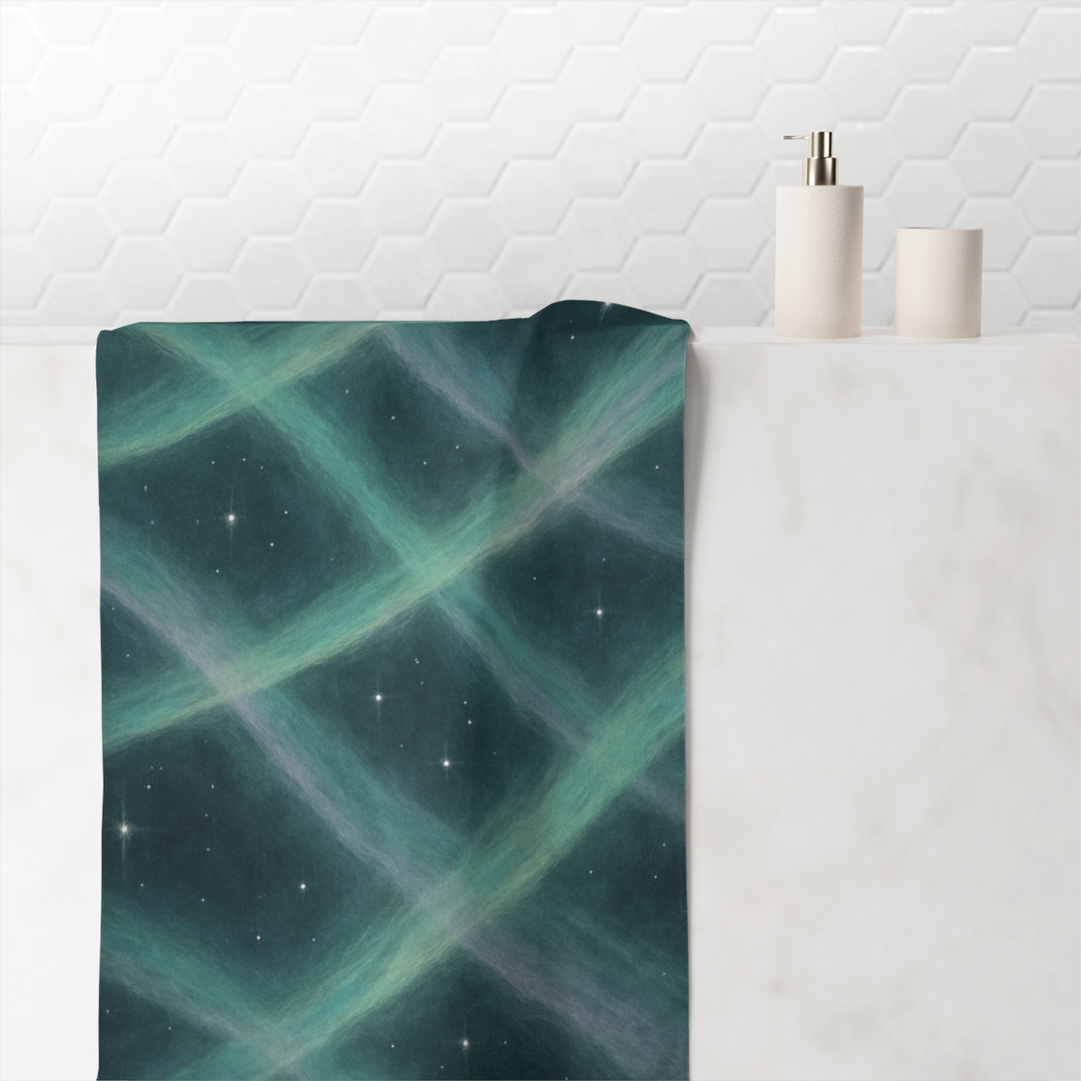 Aurora Lattice Drift trendy hand towels