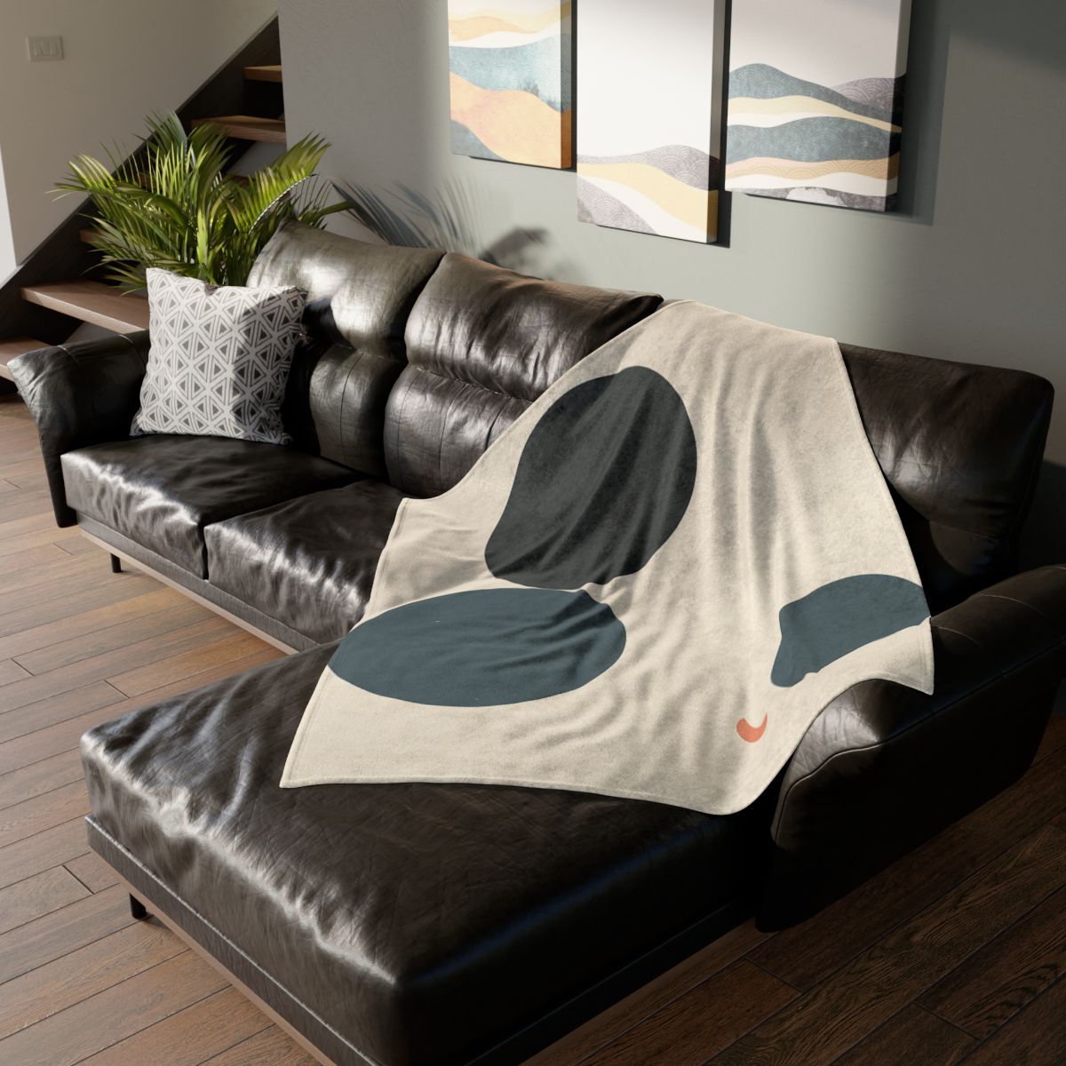 Three Circles With Shared Edge designer printed blankets