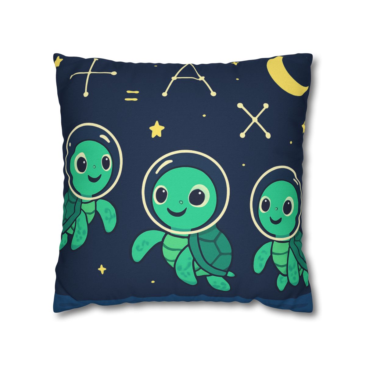 Space School Of The Curious Sea Turtles designer print pillow cases