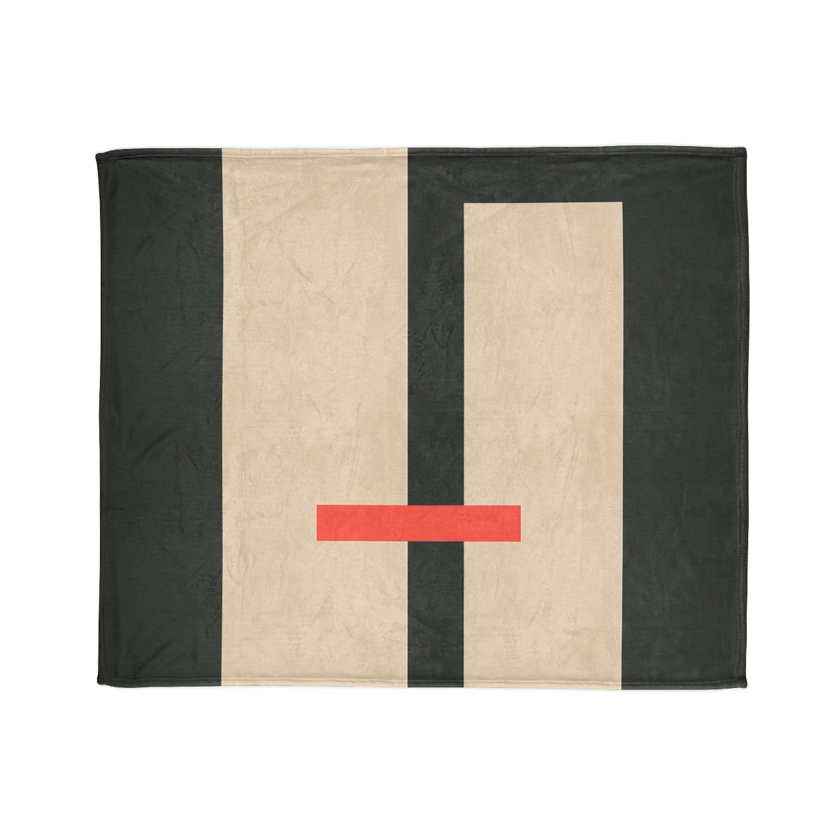 Offset Rectangle Pause soft fleece blankets