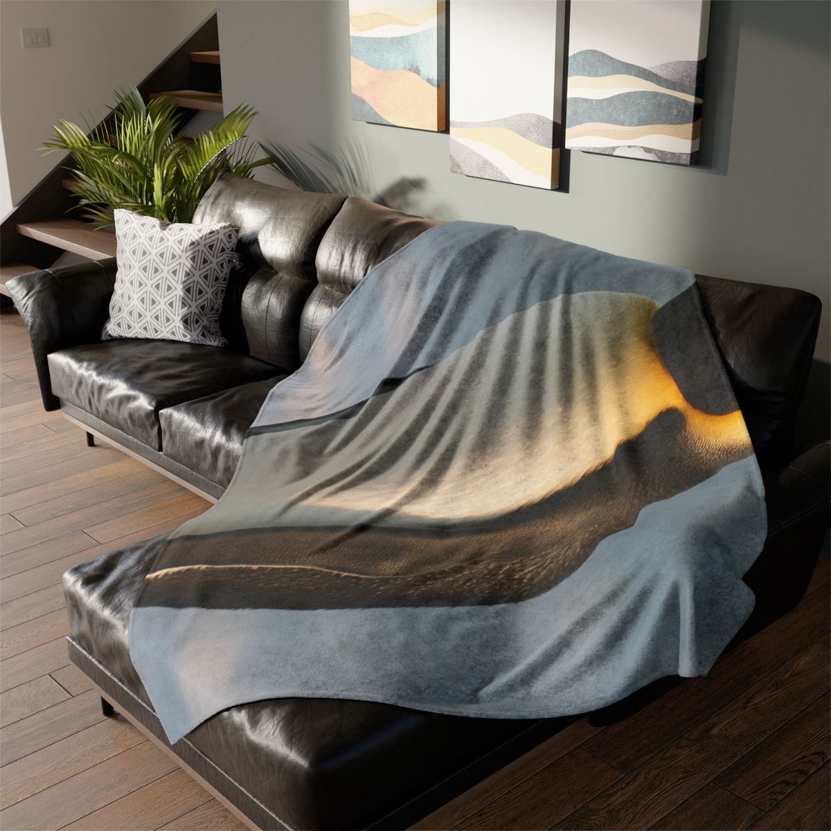 Aurora Drift Emperor Penguin stylish throw blankets