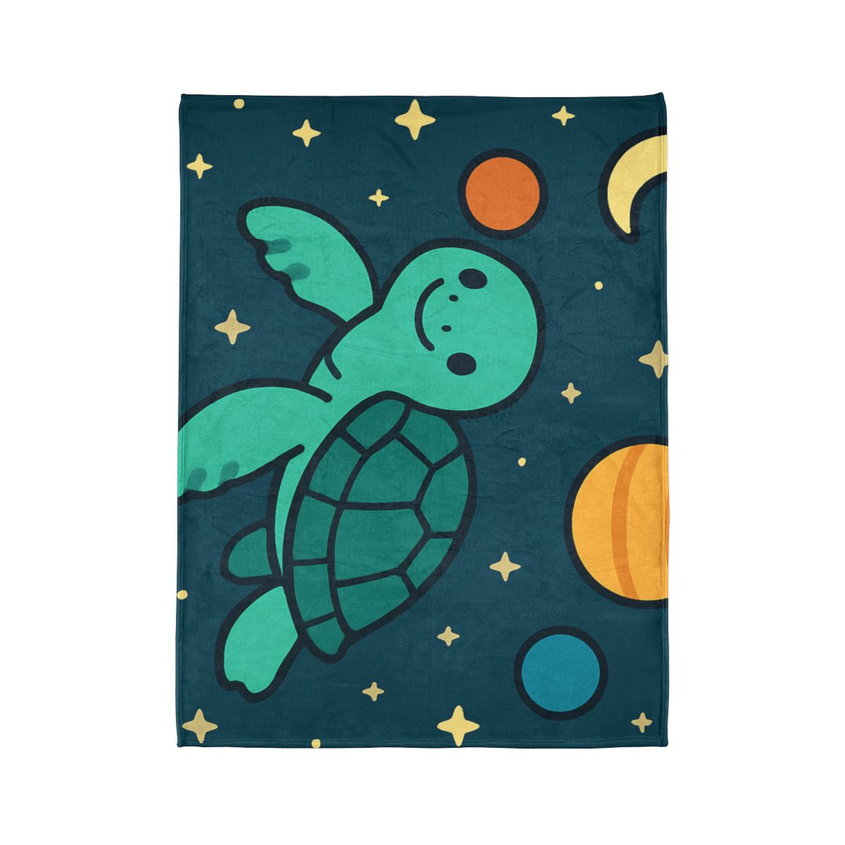 Starlit Space Turtle stylish throw blankets