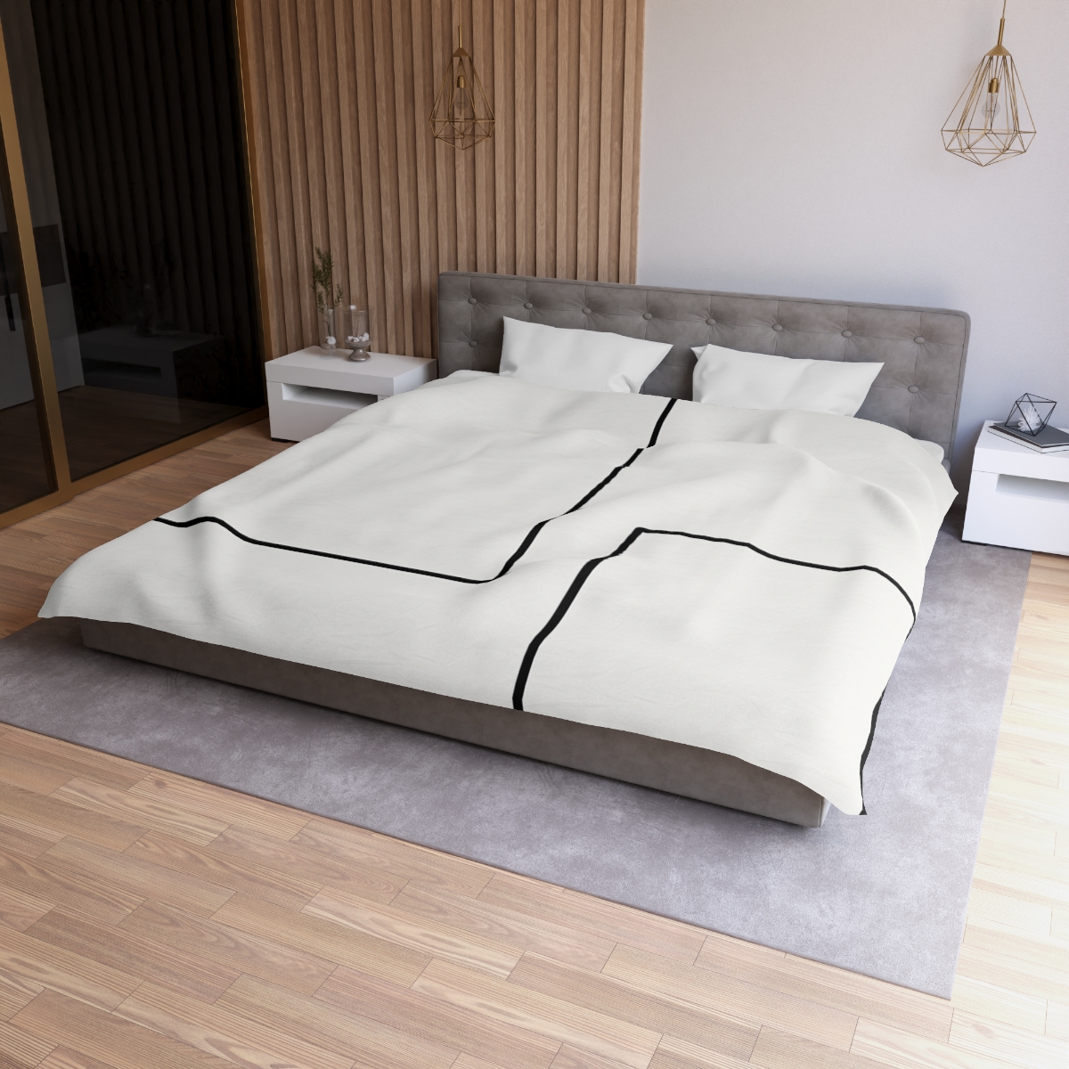 Offset Rectangle Pair With Anchor Line soft comforter duvets