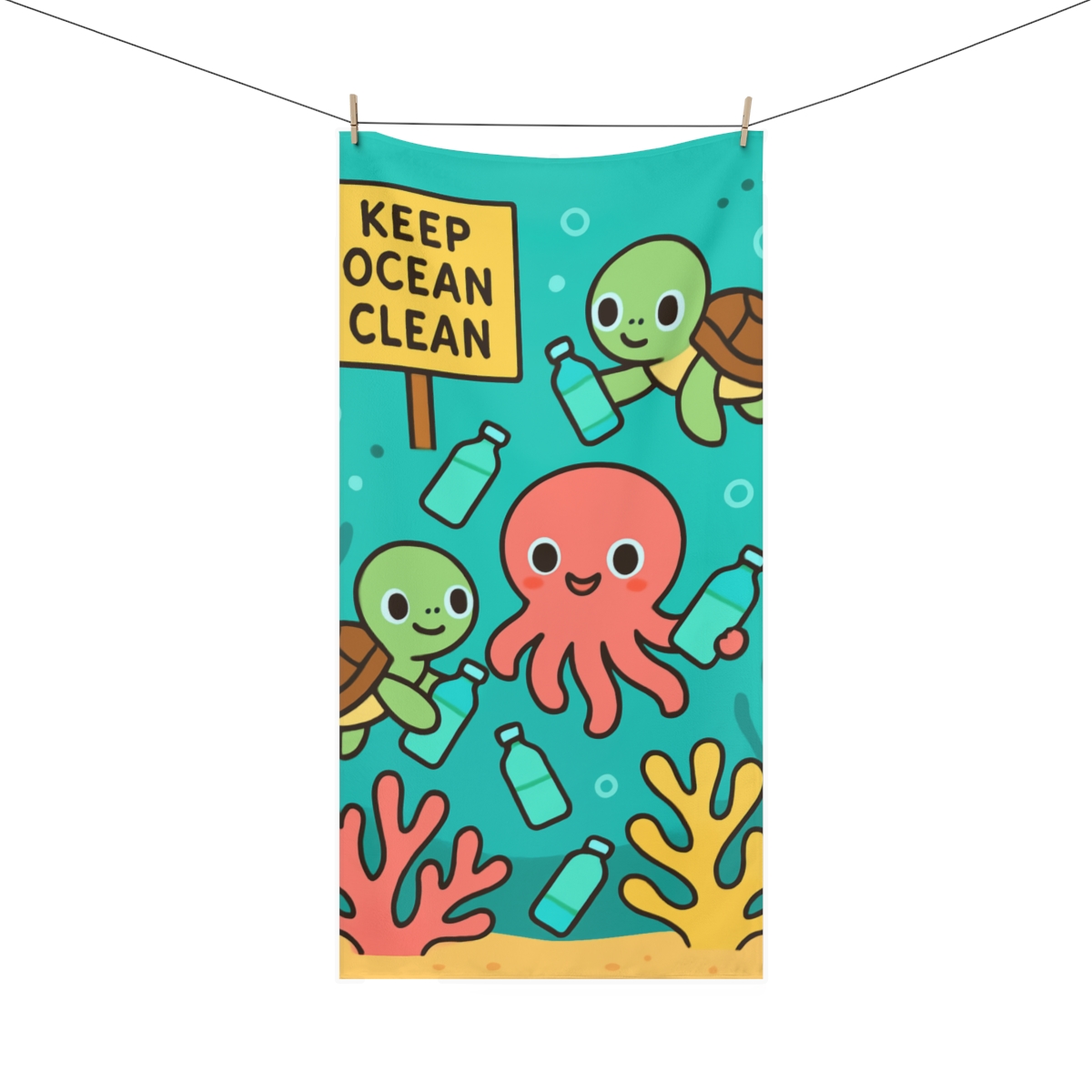 Coral Reef Recycling Rangers soft cotton towels