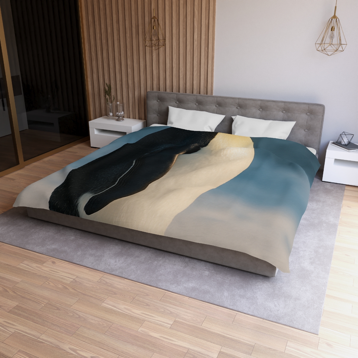 Silver Horizon Emperor Penguin personalized bedding duvets