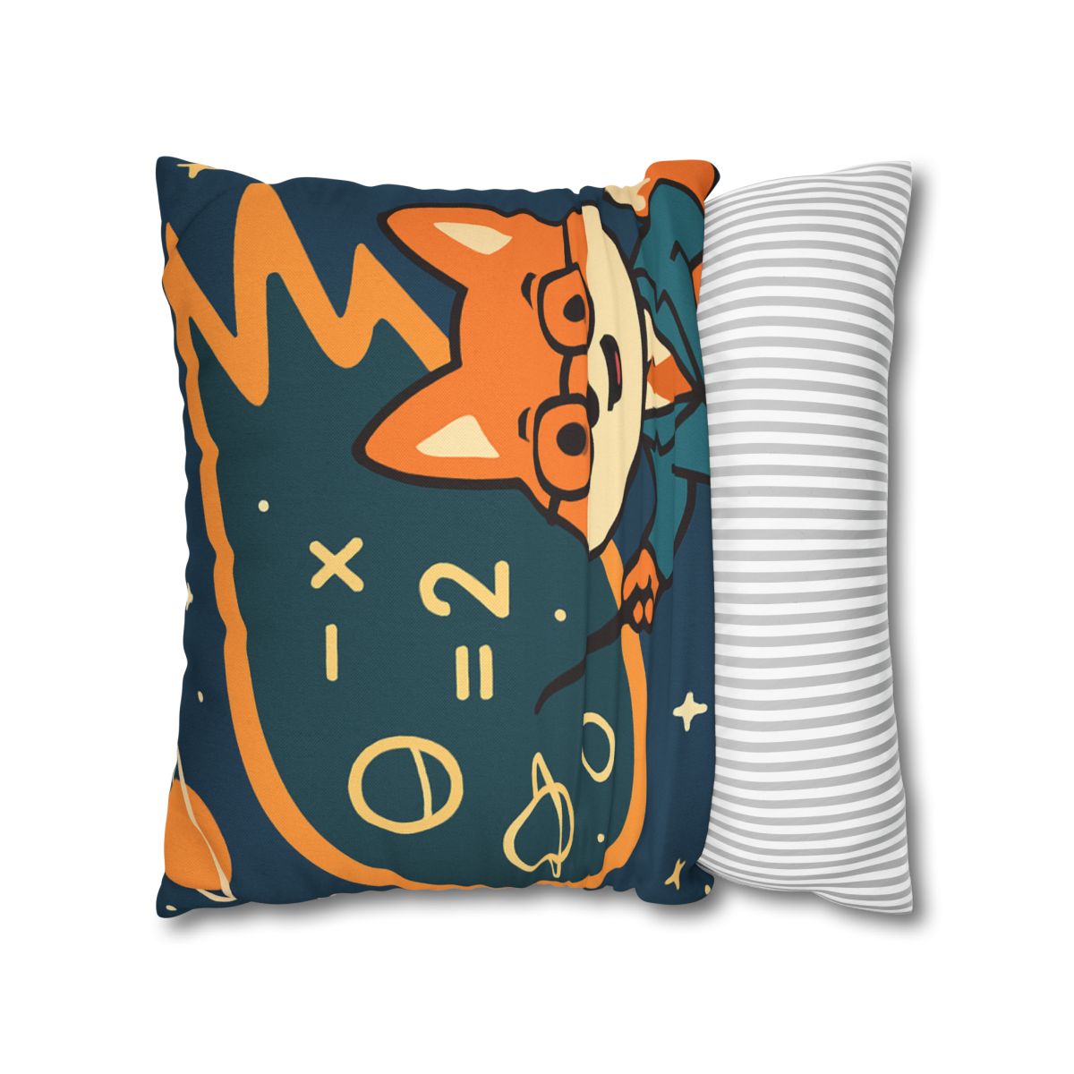 Comet Classroom With A Curious Fox designer print pillow cases