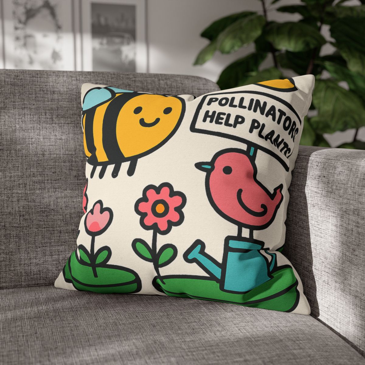 Sky Garden Of Floating Islands And Pollinator Facts personalized pillow covers