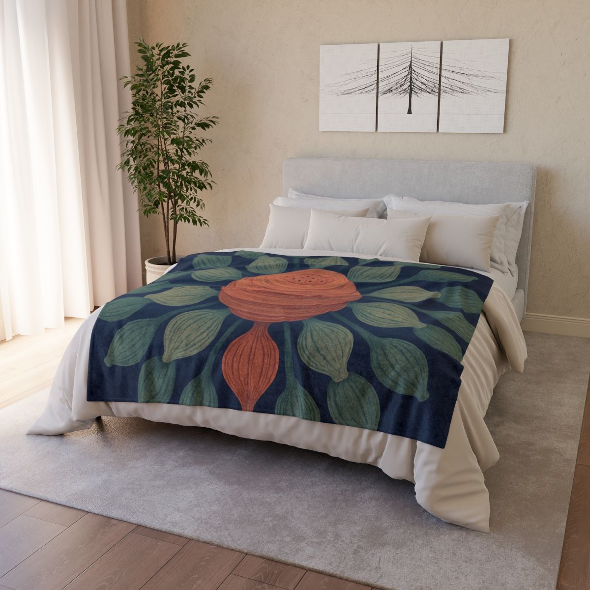 Spiral Seed Pod Halo custom blankets