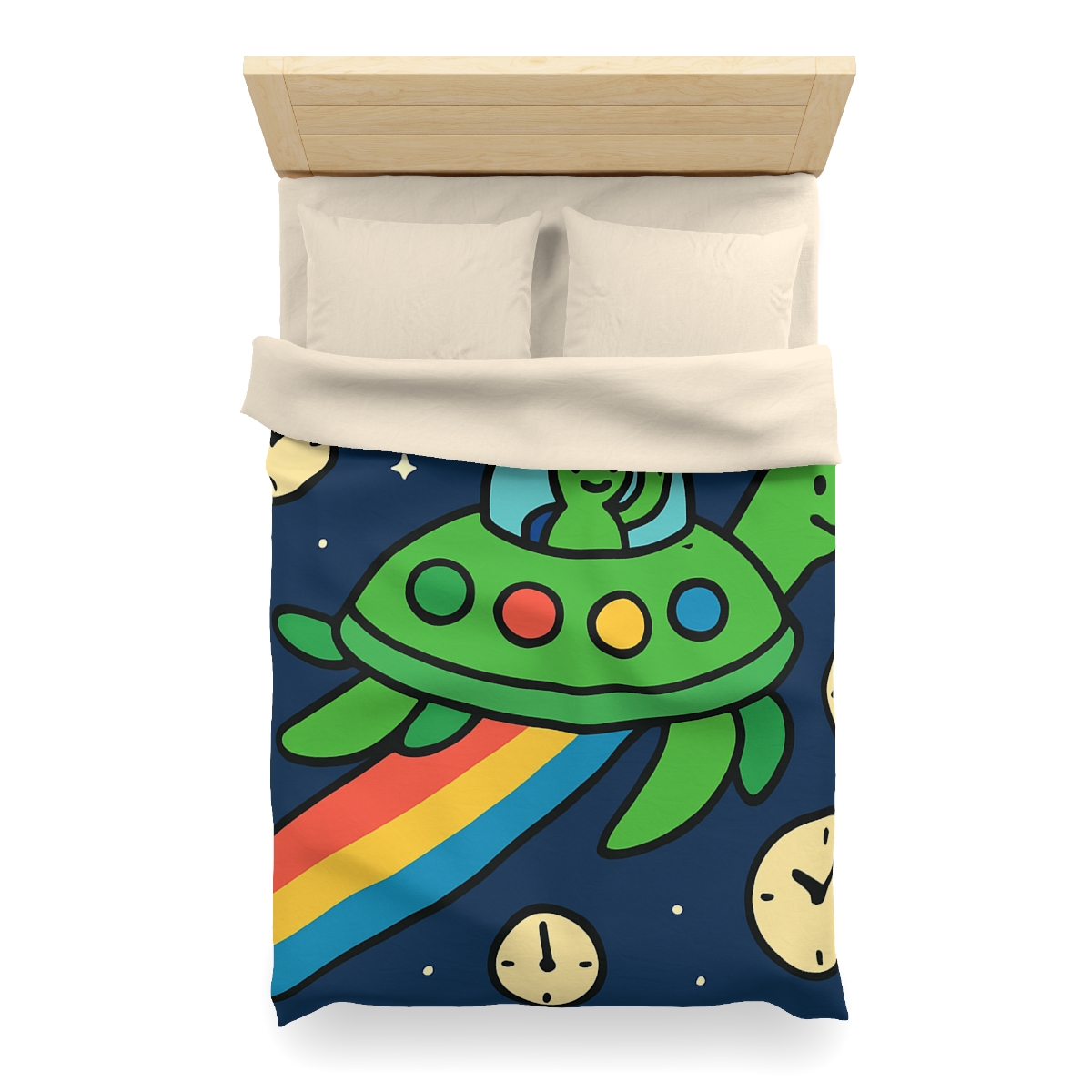 Time Traveling Turtle Spaceship warm winter duvets
