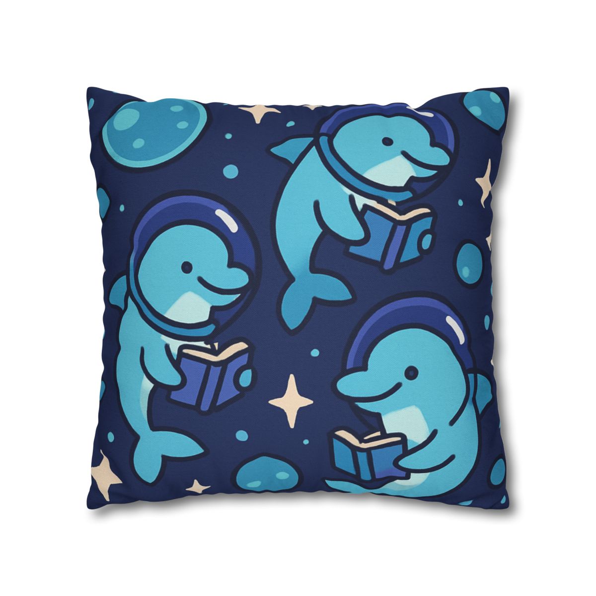 Space School Of Curious Dolphins comfortable bedding pillow covers