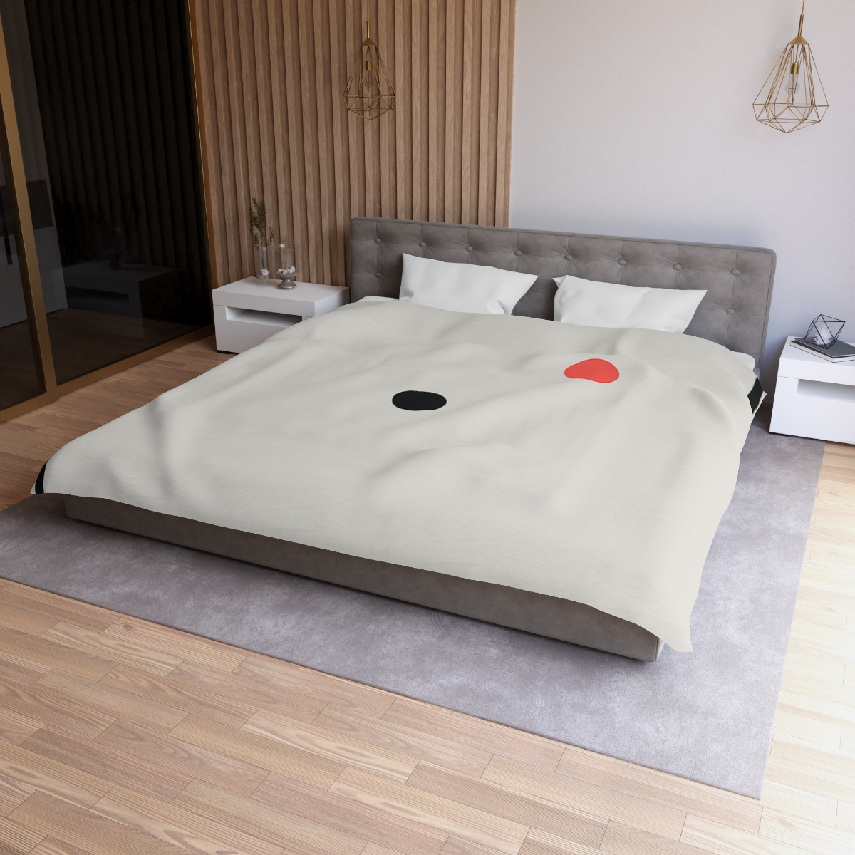 Nested Corner Frames With Two Dots trendy bedroom duvets