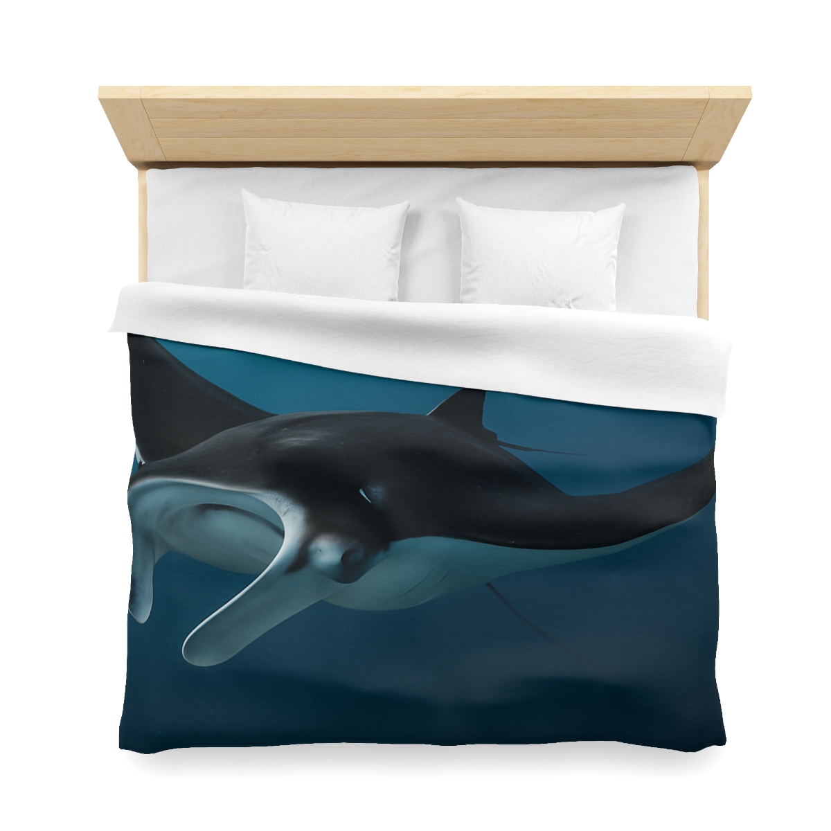 Midwater Dancer Manta Ray personalized bedding duvets