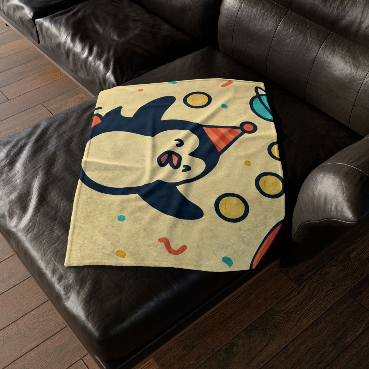 Cosmic Carnival Penguin warm winter blankets