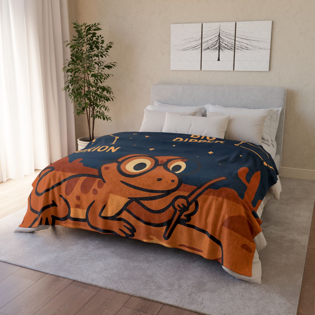 Stargazing Lizard Desert Camp soft fleece blankets