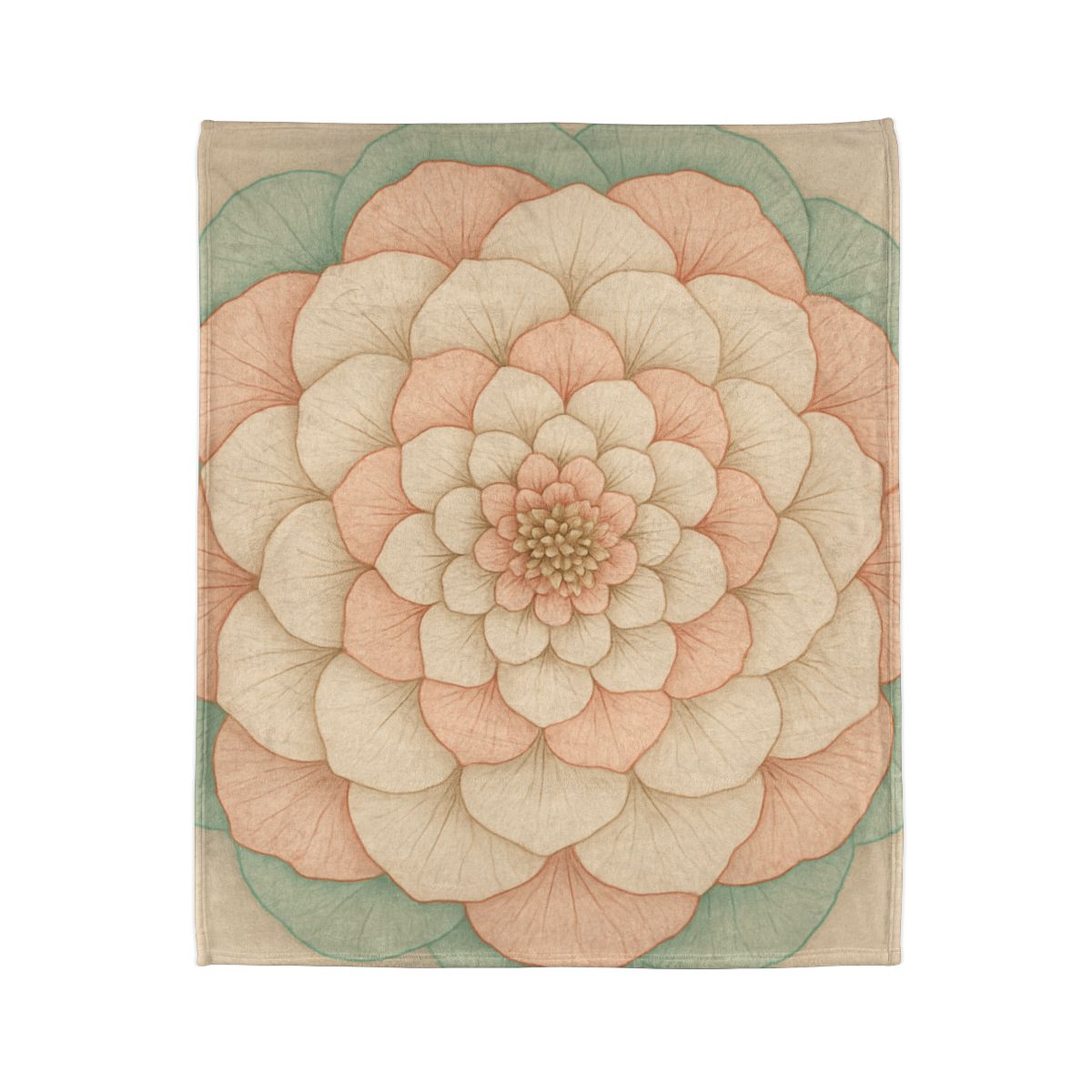 Petal Concentric Echoes decorative home blankets