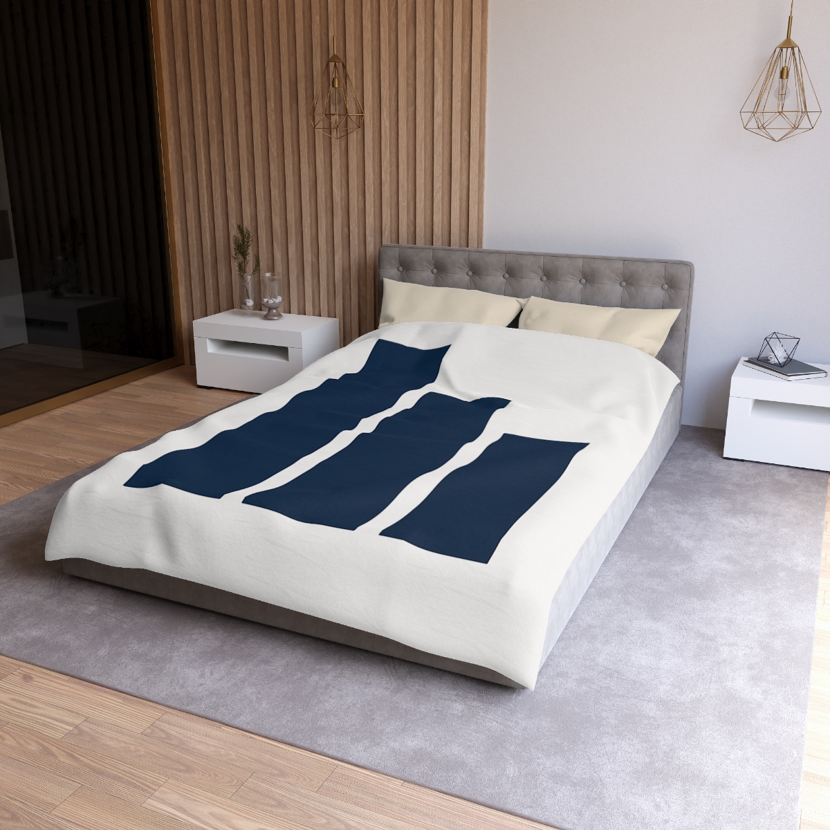 Three Vertical Bars With Balanced Gap warm winter duvets