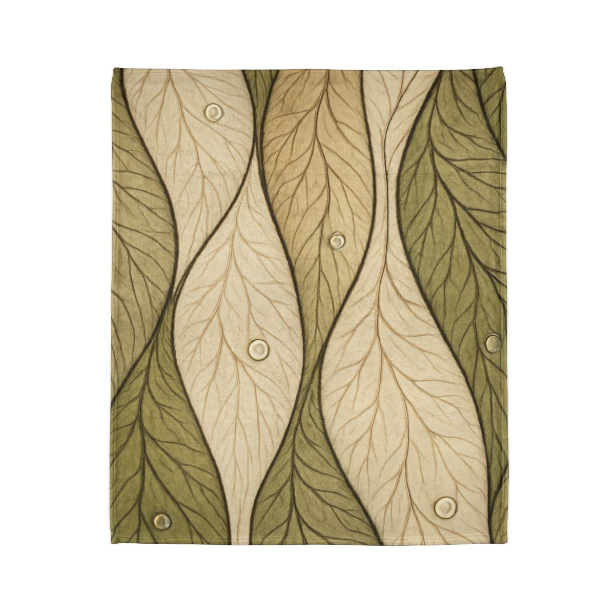 Leaf Vein Topography Waves trendy patterned blankets