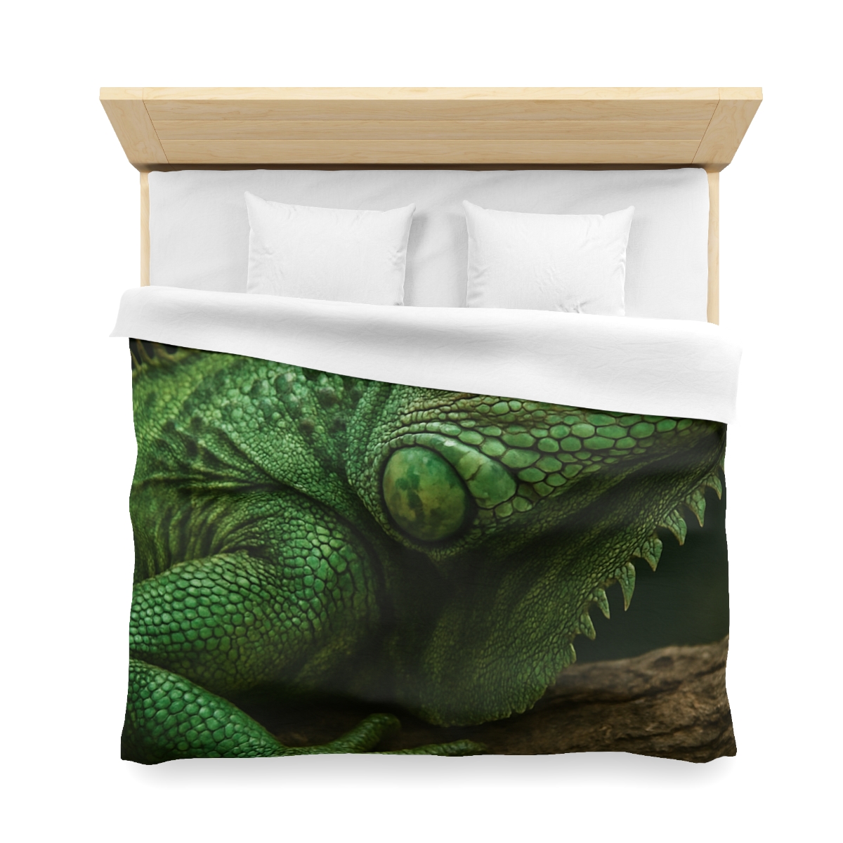 Verdant Gaze Green Iguana personalized bedding duvets
