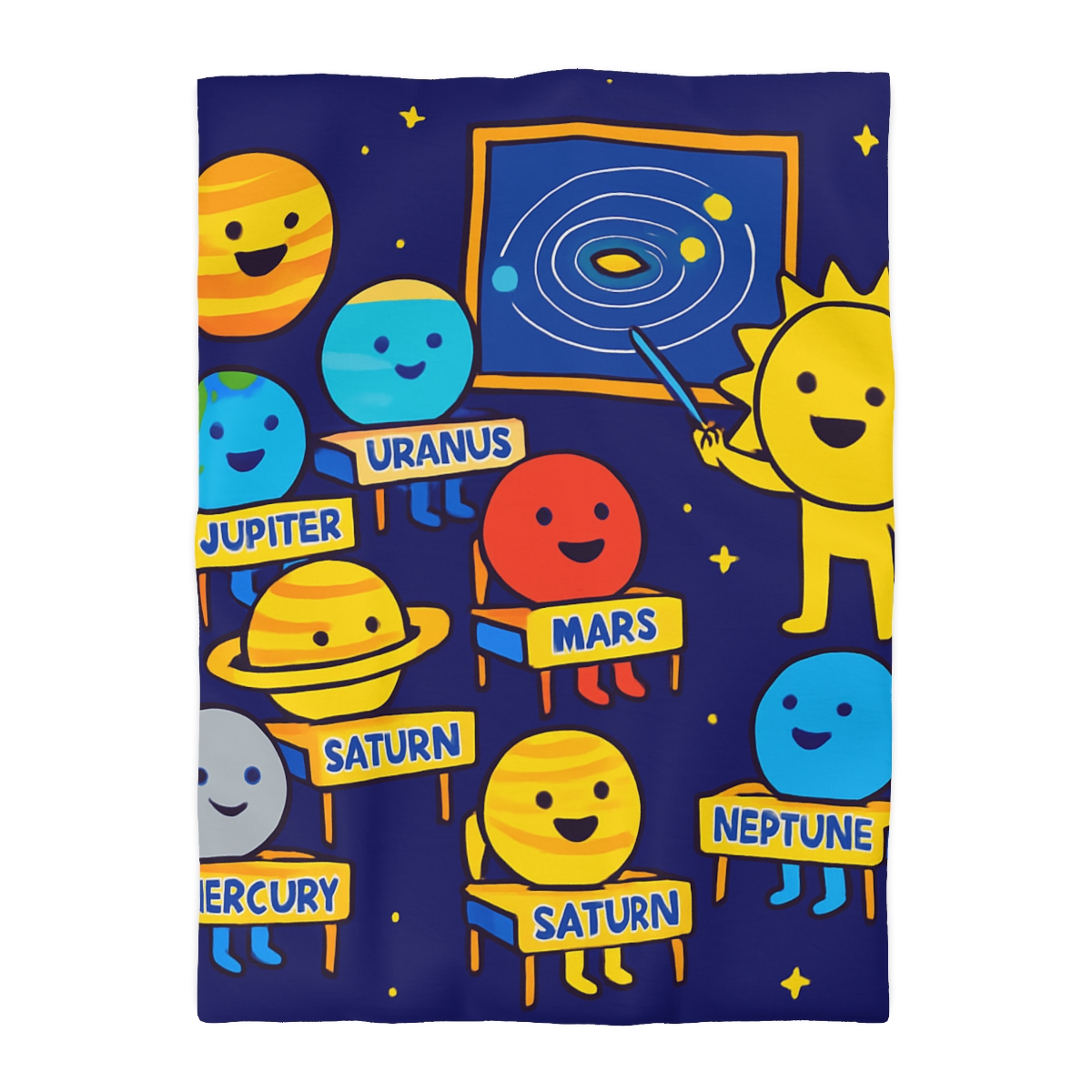 Planet School In The Sky custom duvets