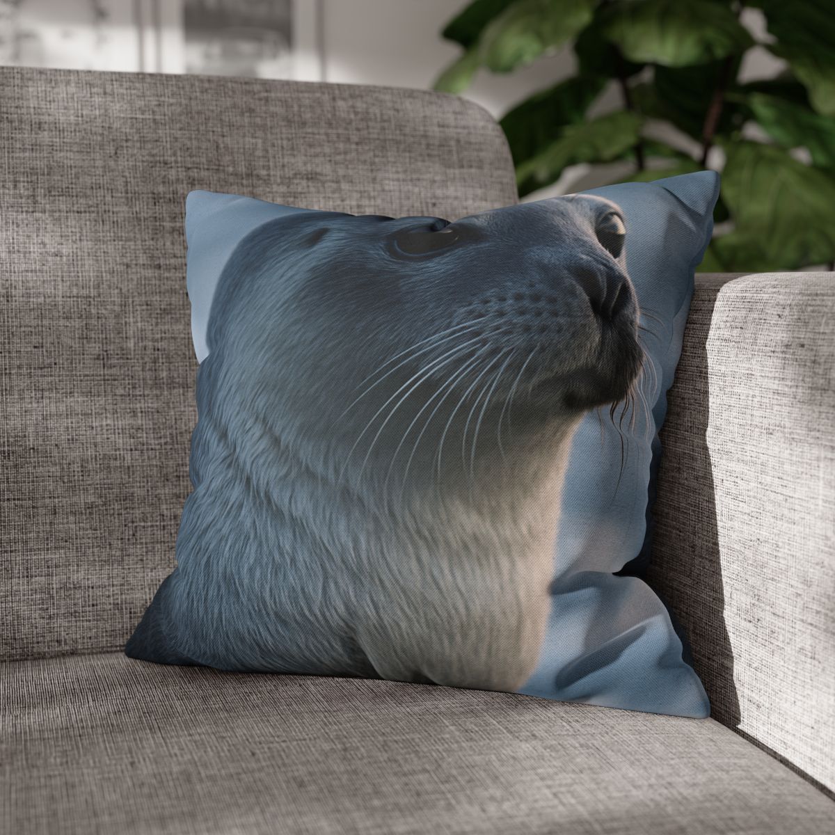 Moonlit Gaze Harp Seal custom pillow cases