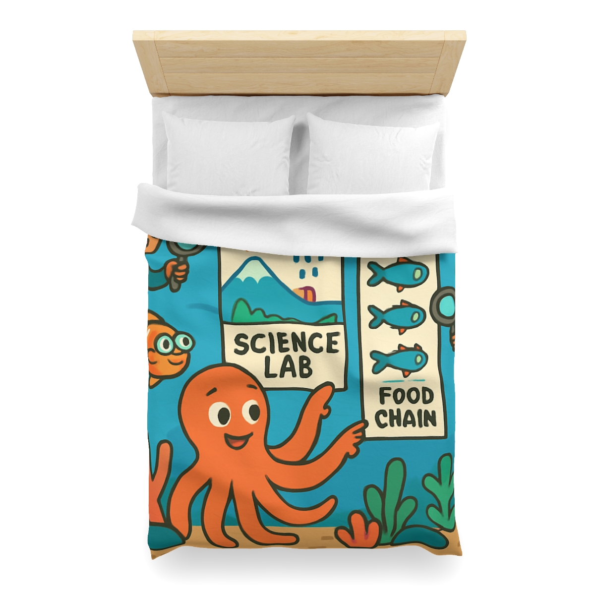 Underwater Science Lab Reef custom duvets