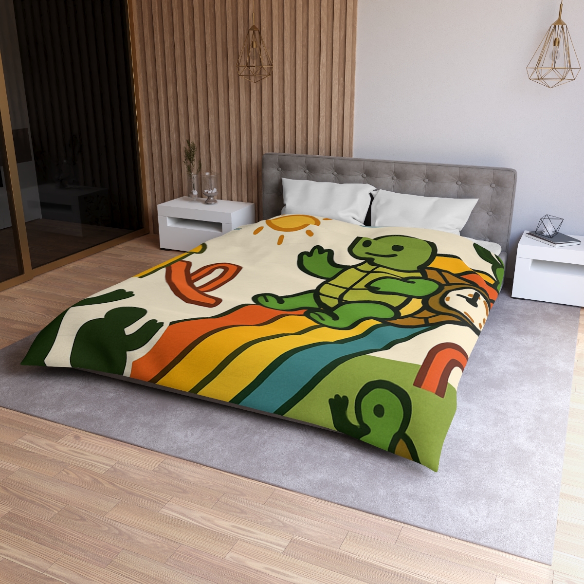 Time Traveling Tortoise Playground unique patterned duvets