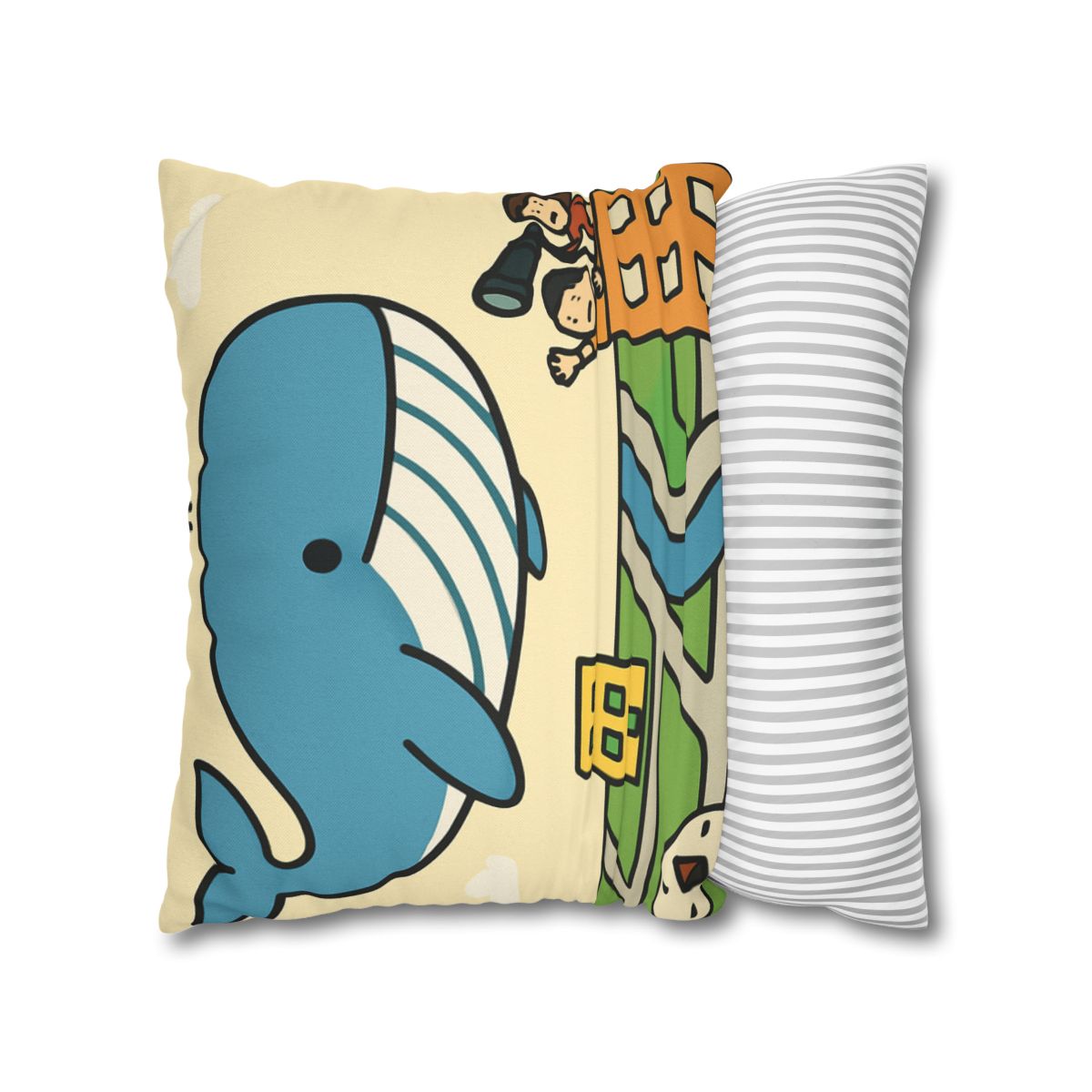 Sky Whale Over The Map City custom pillow cases