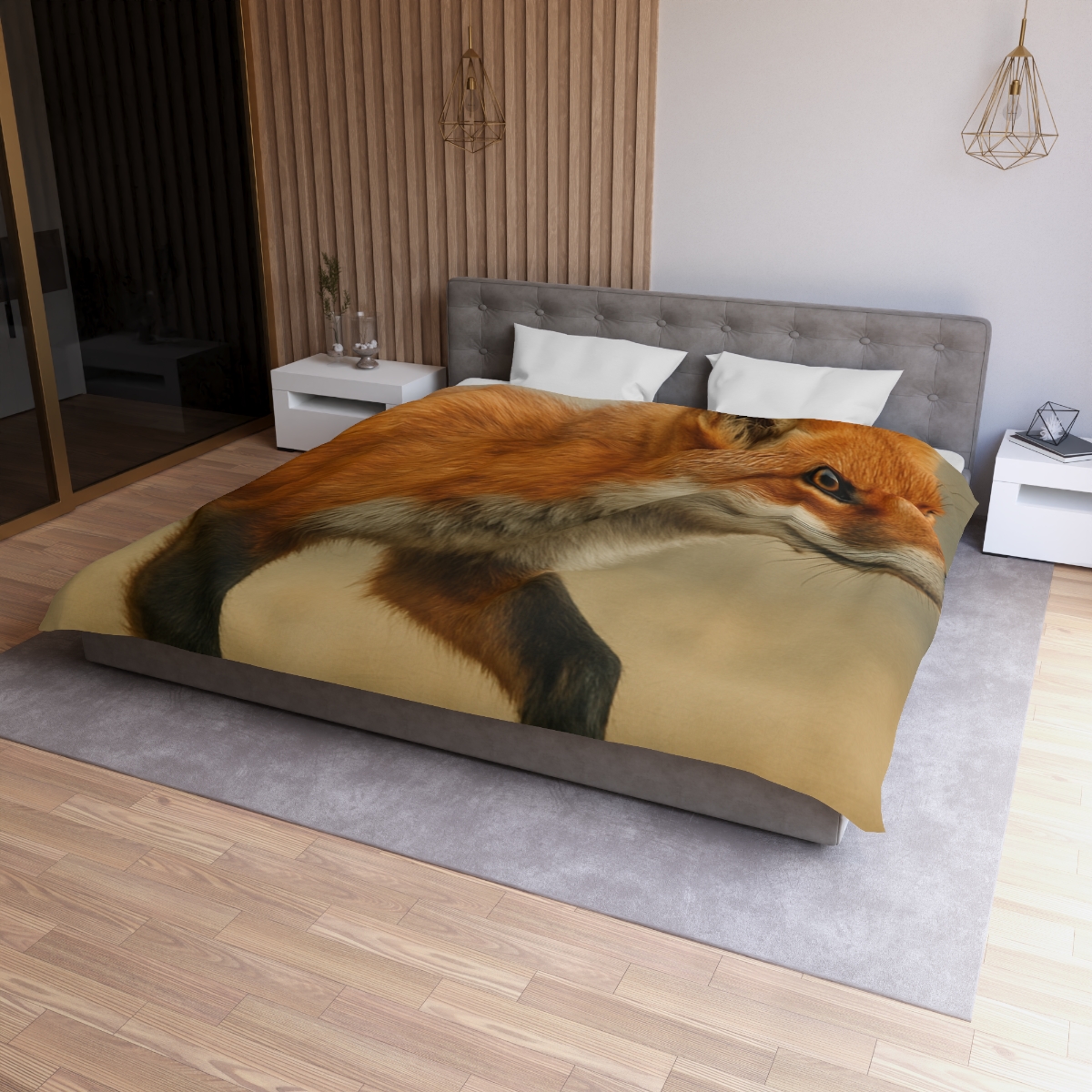 Eclipse Drift Red Fox designer printed duvets