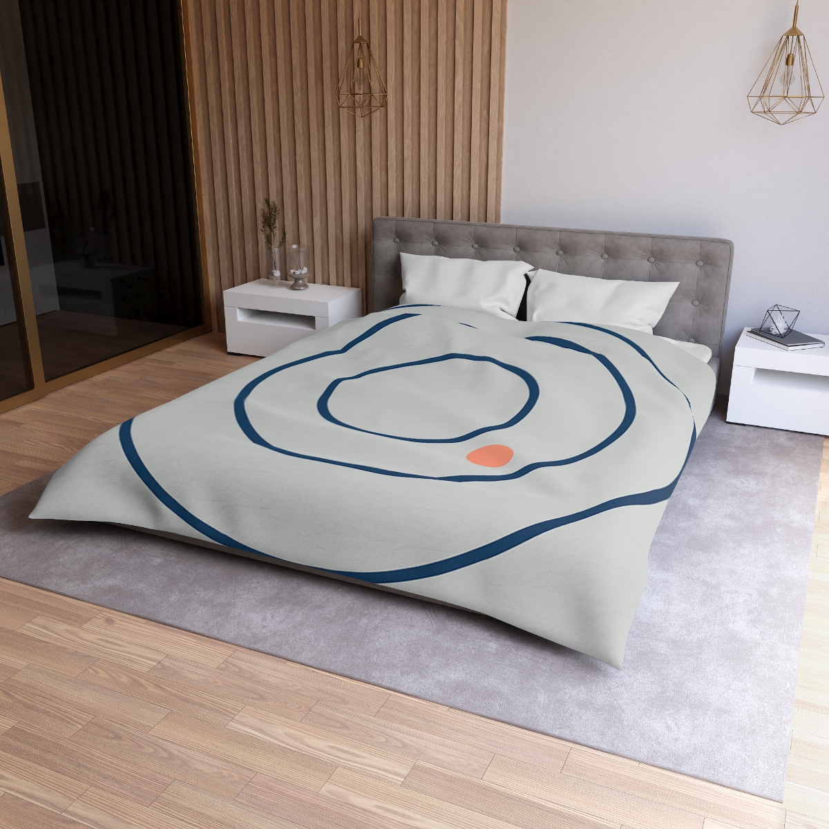 Three Calm Rings With Accent Dot personalized bedding duvets