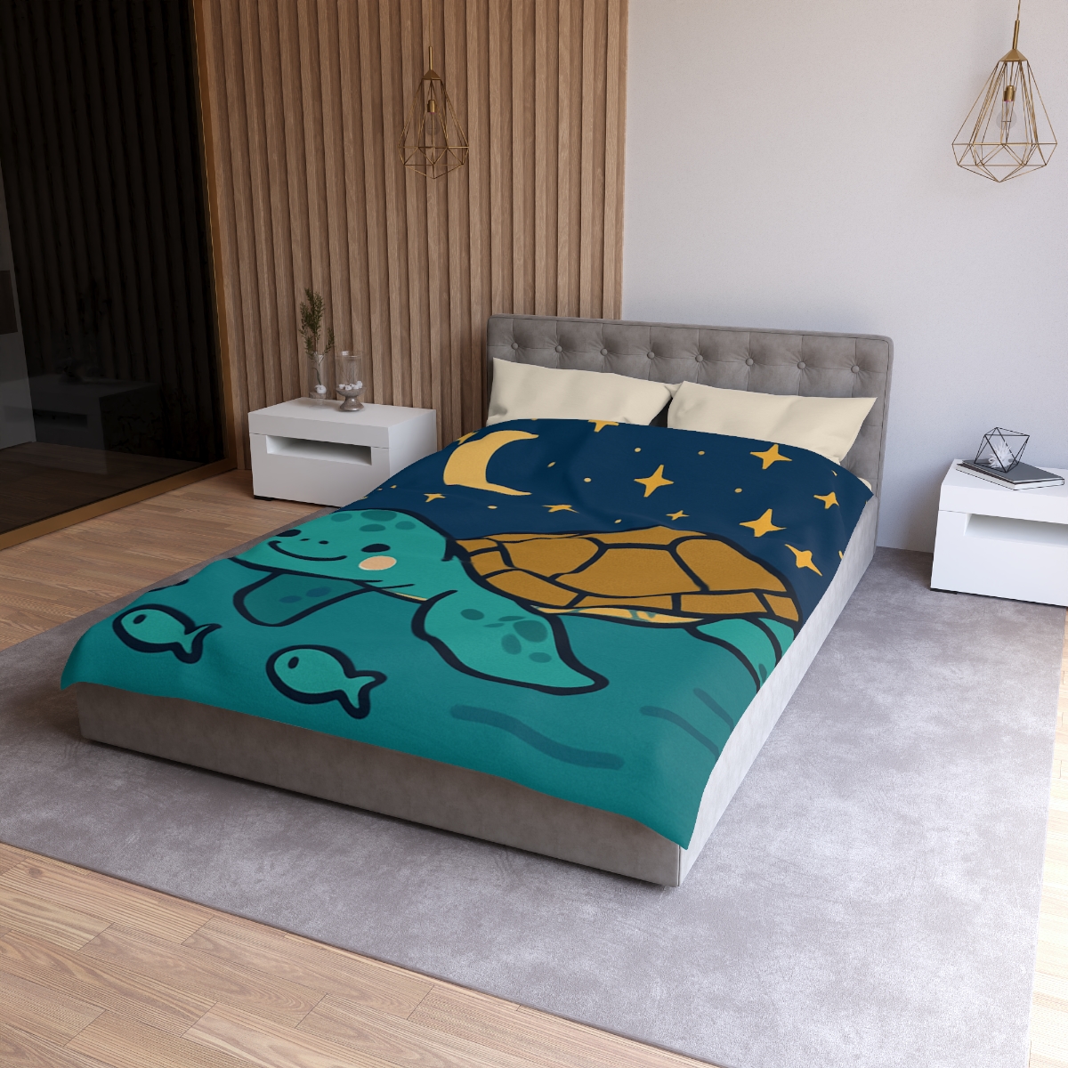 Starry Sea Turtle Voyage warm winter duvets