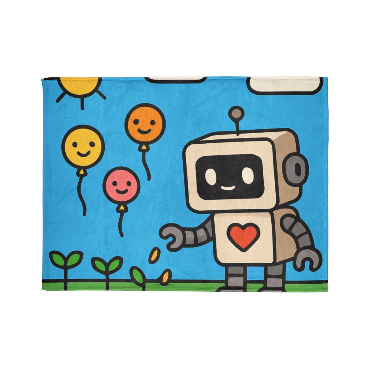 Robot Garden Of Flying Seeds trendy patterned blankets