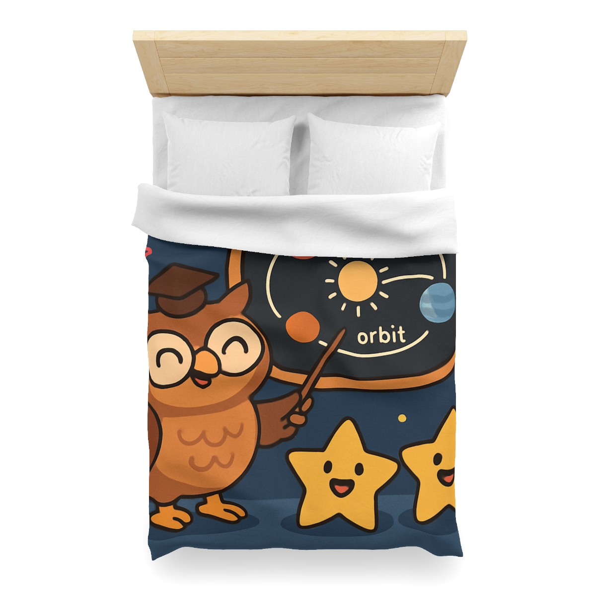 Comet Classroom Owl designer printed duvets