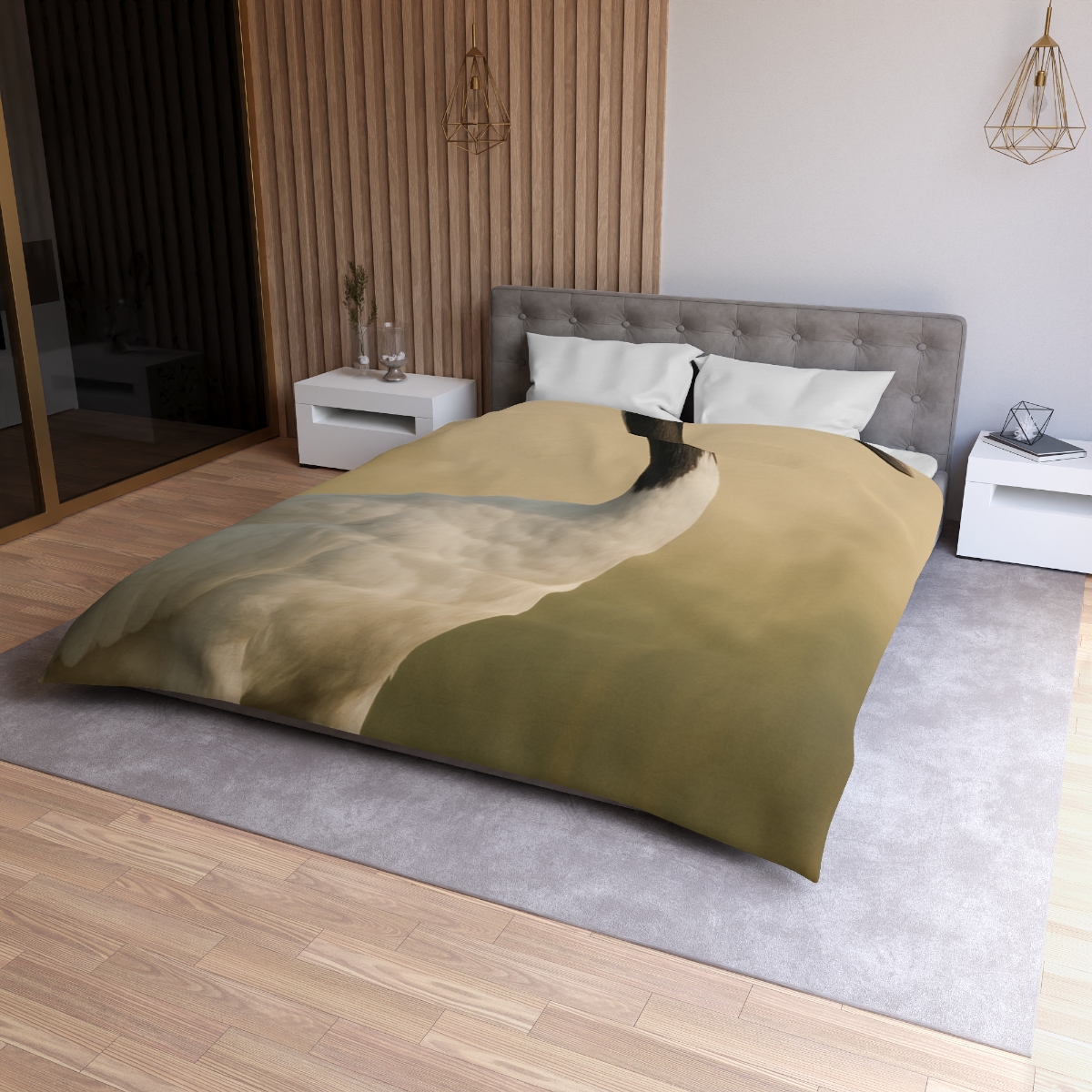 Quiet Halo Red Crowned Crane warm winter duvets