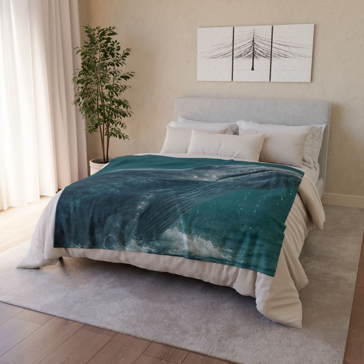 Ocean Song Blue Whale unique gift blanketscustom blankets