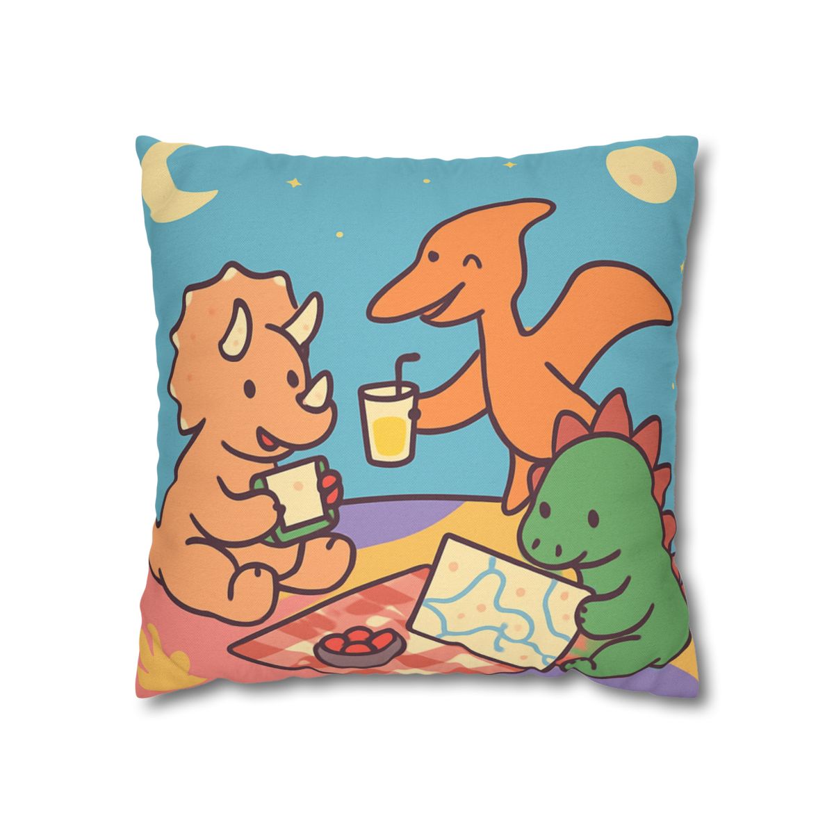 Planet Picnic With Dinosaurs custom pillow cases