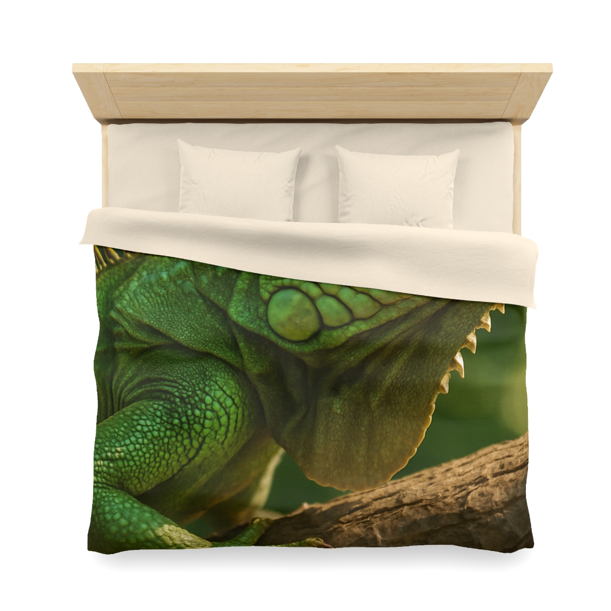 Sun Dappled Green Iguana personalized bedding duvets