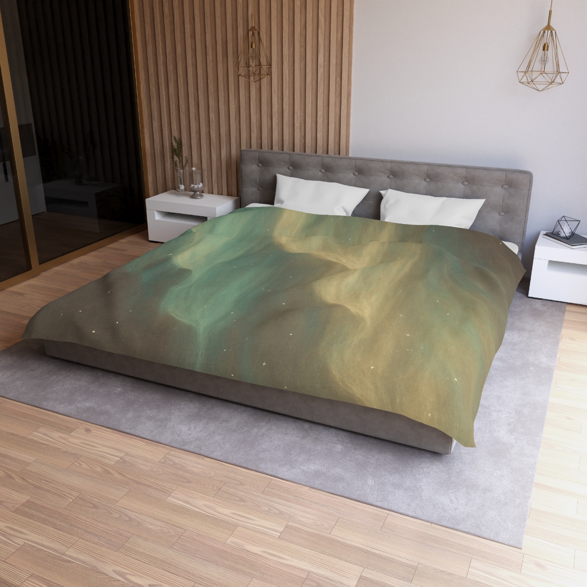 Auroral Dust Cascade unique patterned duvets