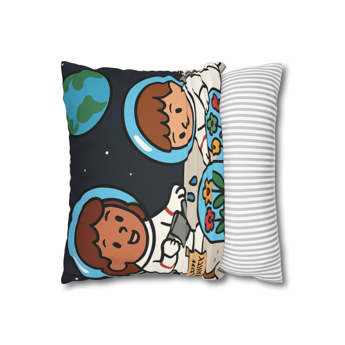 Gravity Garden On The Moon soft cotton pillow cases