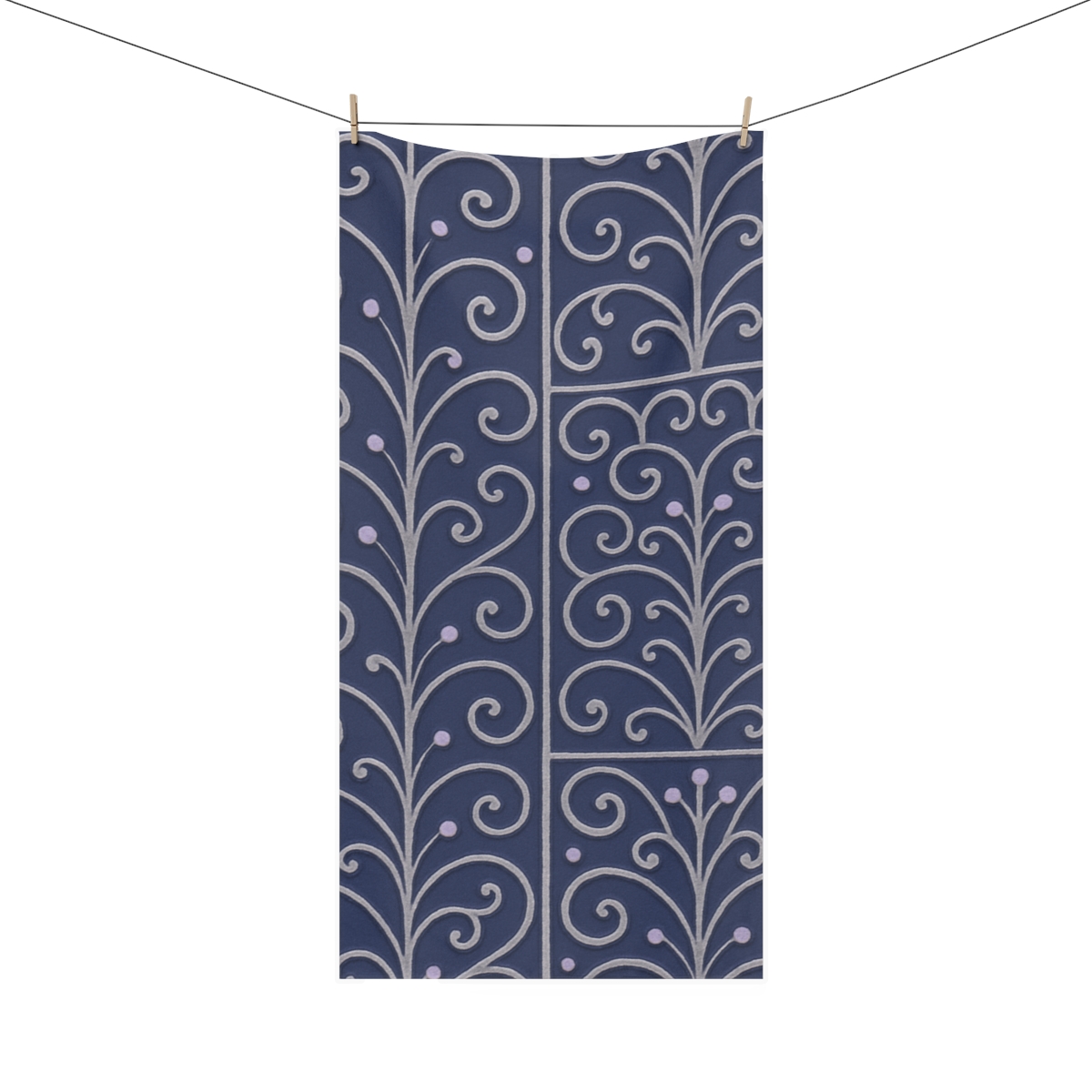 Tendriled Lace Grid decorative home towelscustom towels