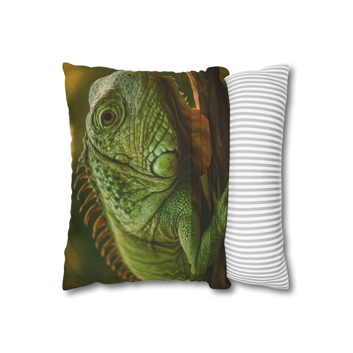 Orbit Glow Green Iguana custom pillow cases