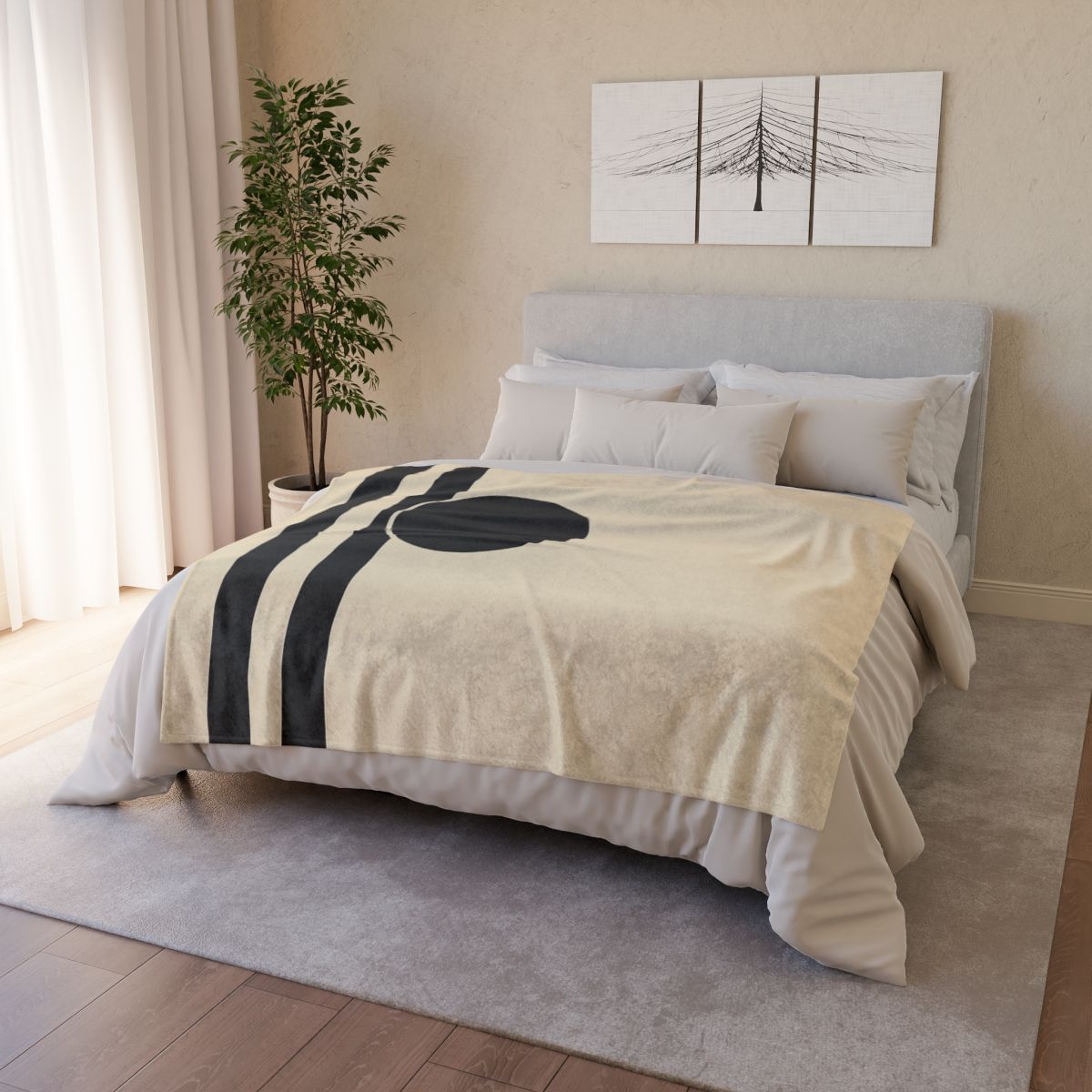 Three Bar Eclipse Grid warm winter blankets