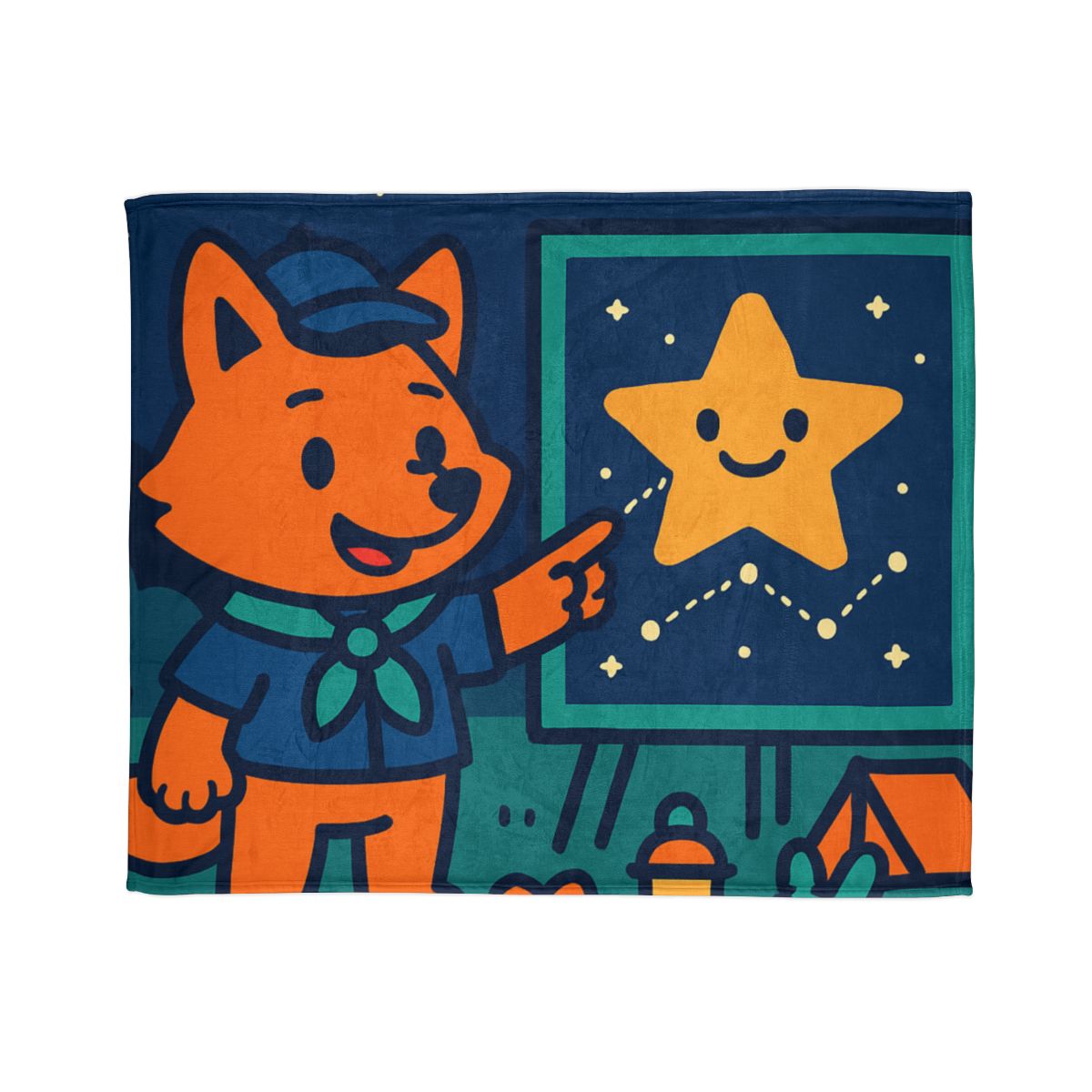 Stargazing Fox Scouts decorative home blankets