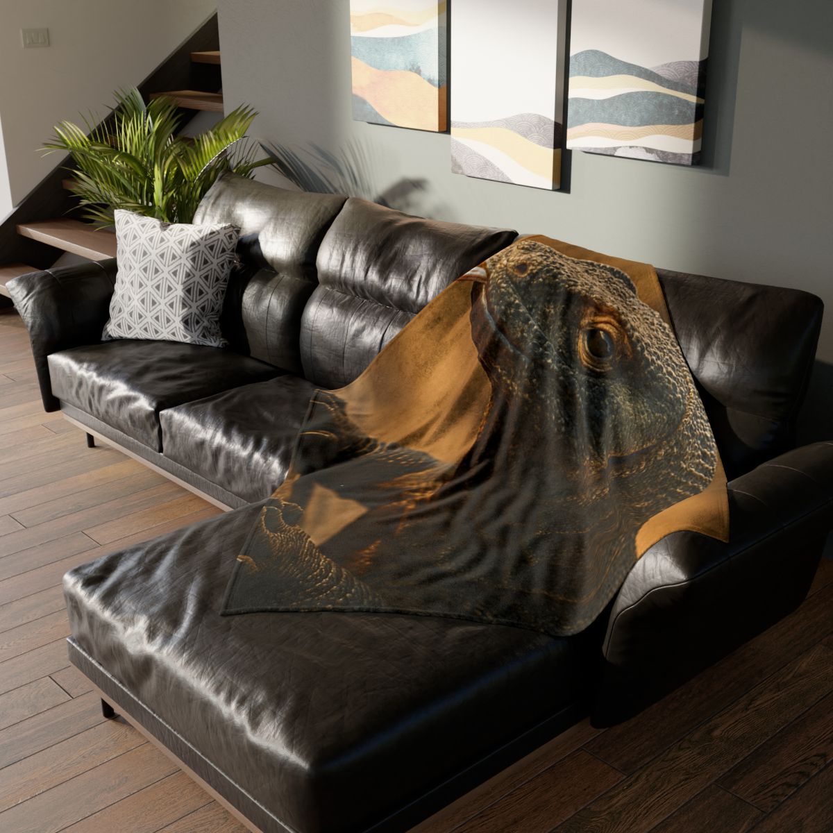 Molten Scale Komodo Dragon trendy patterned blankets
