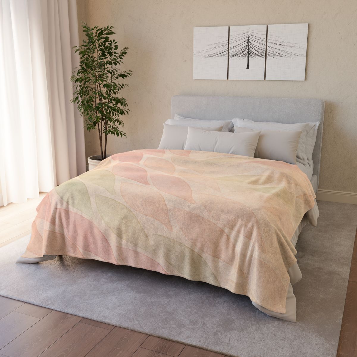 Petal Cascade Ripple warm winter blankets