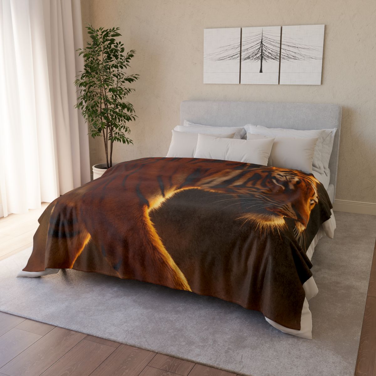 Forest Stalker Bengal Tiger unique gift blanketscustom blankets