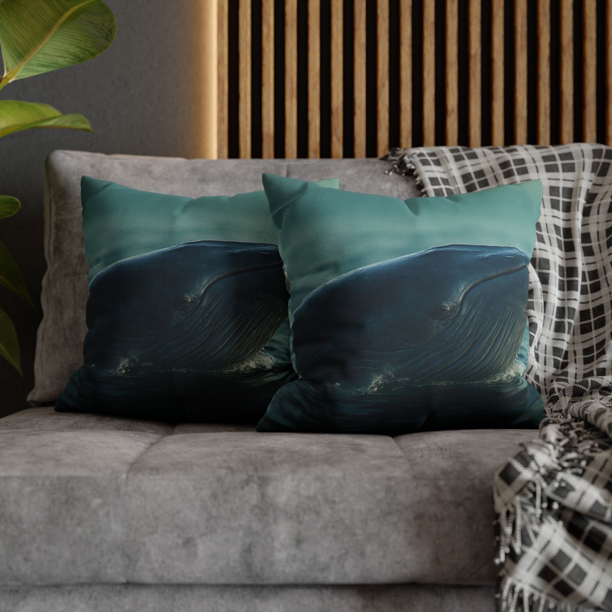 Ocean Song Blue Whale custom pillow cases
