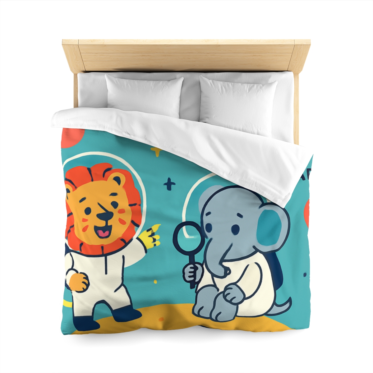 Starry Science Safari designer printed duvets