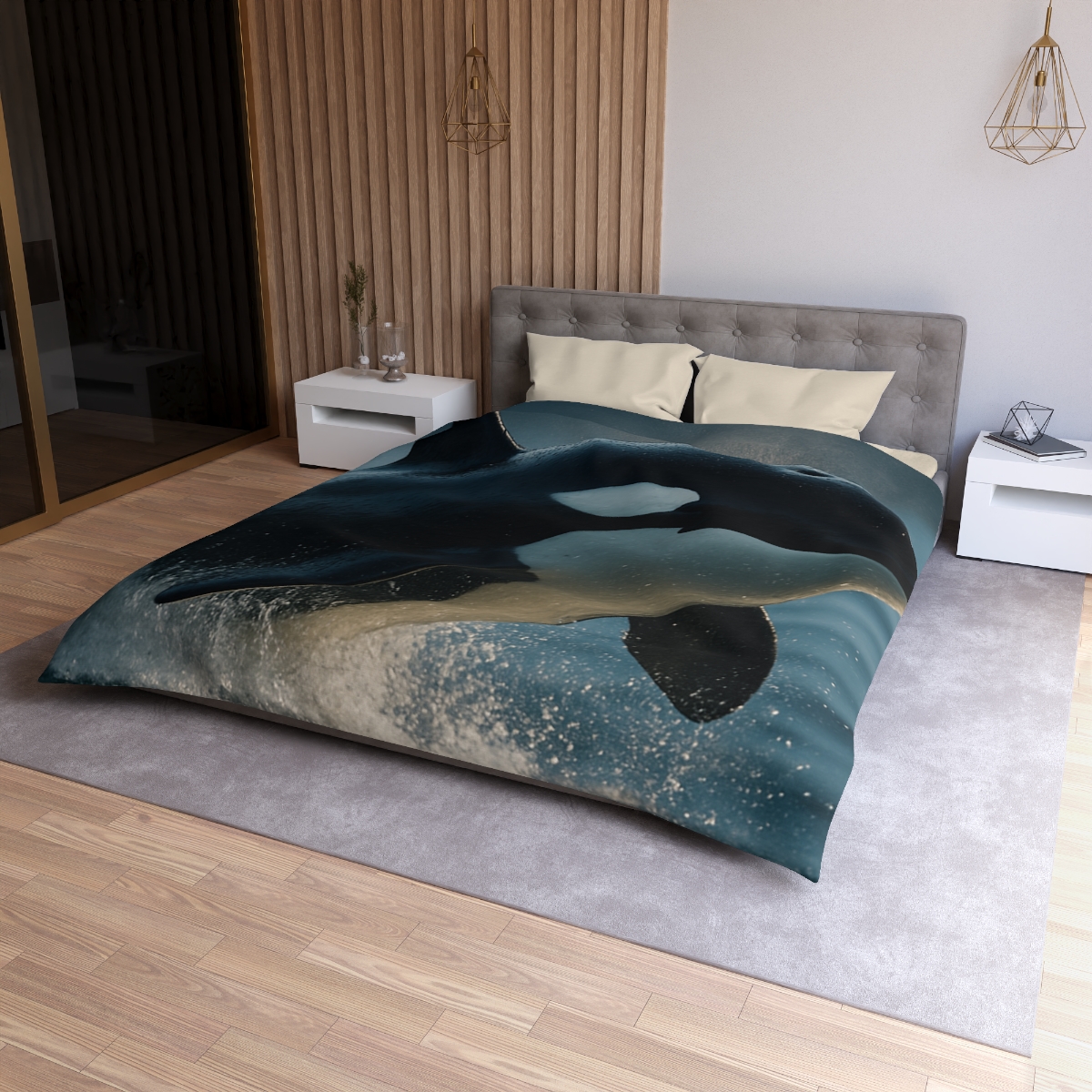 Abyss Glide Orca unique patterned duvets