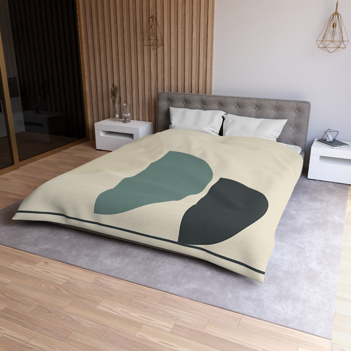 Staggered Crescent Trio soft comforter duvets